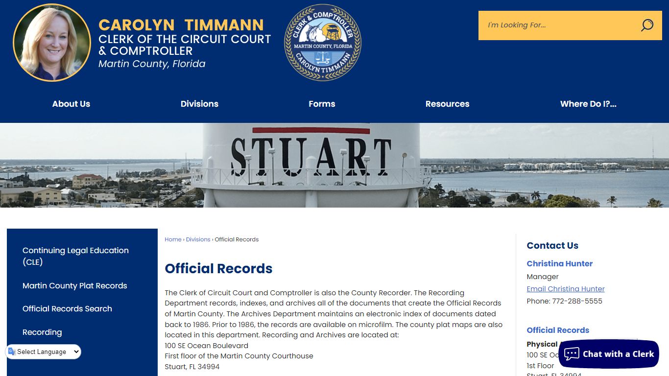 Official Records | Martin County Clerk