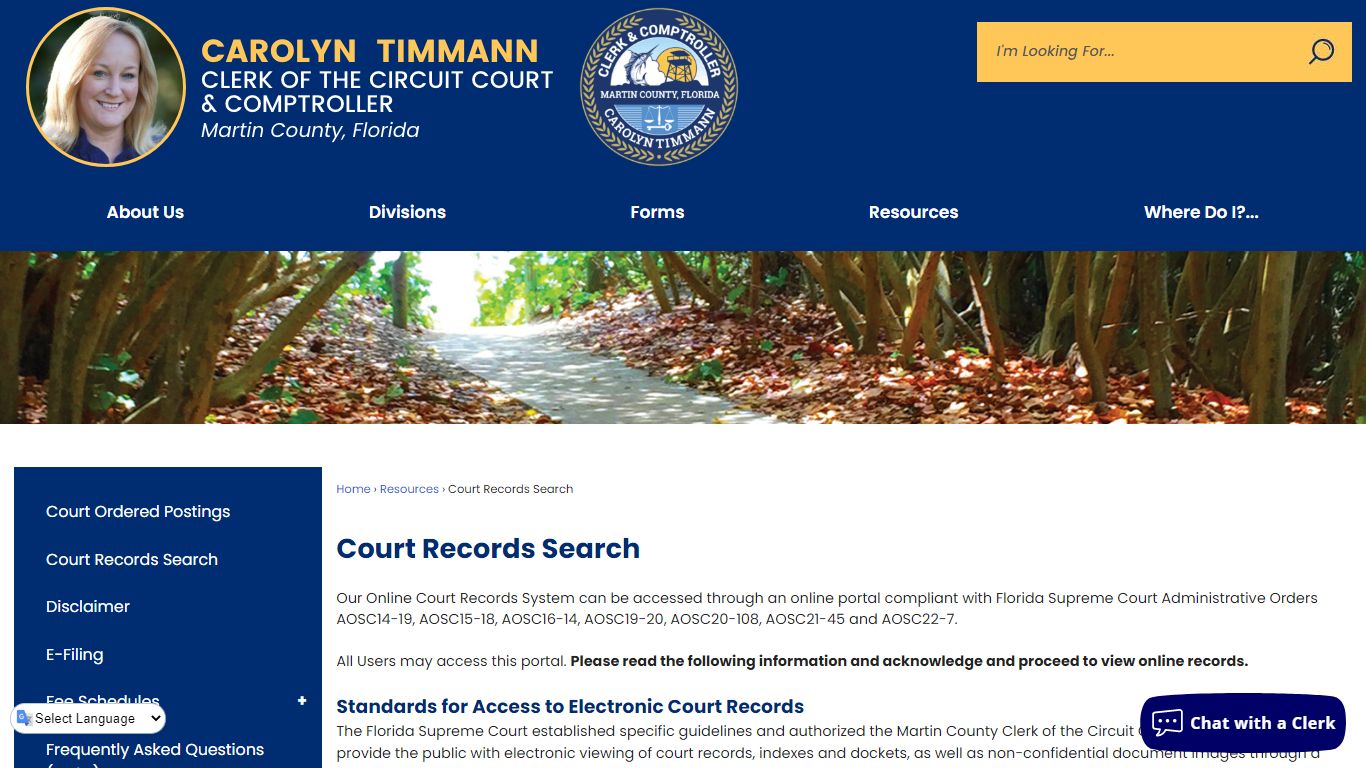 Court Records Search | Martin County Clerk